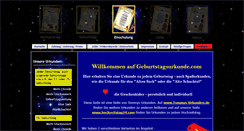 Desktop Screenshot of geburtstagsurkunde.com