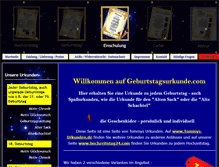 Tablet Screenshot of geburtstagsurkunde.com